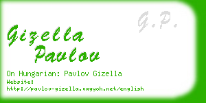 gizella pavlov business card